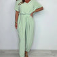 👗 Jumpsuit V-neck bumbac | Lejeră & elegantă 💃
