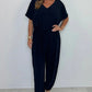 👗 Jumpsuit V-neck bumbac | Lejeră & elegantă 💃