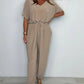 👗 Jumpsuit V-neck bumbac | Lejeră & elegantă 💃