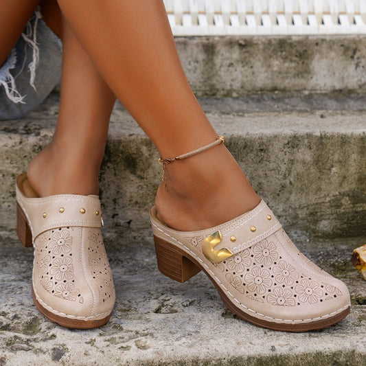 👡 Sandale femei cu toc gros 🌟