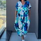 👗 Rochie Primăvară Femei cu Decolteu V 🌸 | Imprimat Floral Elegant
