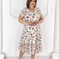 Rochie Plisată Patchwork cu Imprimeu Floral 🥰👗