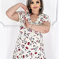 Rochie Plisată Patchwork cu Imprimeu Floral 🥰👗