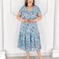 Rochie Plisată Patchwork cu Imprimeu Floral 🥰👗