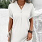 🍃Rochie minimalistă de damă, cu gât în V și culoare uni