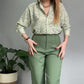 👚 Set 2 piese femei | Cămașă imprimată & Pantaloni eleganti