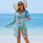 🏖️ Set 3 piese costum de baie multicolor pentru femei 🌈