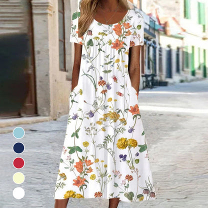 🌺 Rochie maxi florală | De la plajă la eveniment