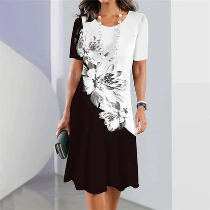 👗 Rochie midi tip tricou, croială A-line – pentru femei 💖