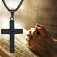 ✝️ Colier unisex cu pandantiv cruce din oțel inoxidabil