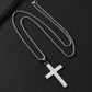 ✝️ Colier unisex cu pandantiv cruce din oțel inoxidabil