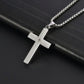 ✝️ Colier unisex cu pandantiv cruce din oțel inoxidabil
