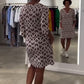 👗 Rochie casual pentru femei, A-line, cu imprimeu și decolteu în V