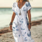 💖 Rochie elegantă cu decolteu în V și imprimeu floral