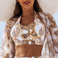 👙 Set costum de baie imprimat 3 piese – Sexy & elegant pentru plajă