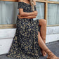🎉💝🌸Rochie elegantă cu flori fără umeri pentru femei😍🔥💞