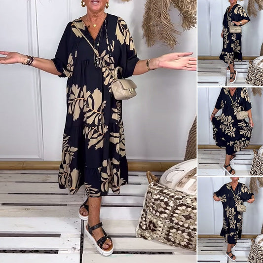 👗Rochie lejeră cu imprimeu delicat – ideală pentru vară