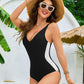 🏖️CURVE-ÎMBUNĂTĂȚIRE PLUNGE-NECK TUMMY CONTROL SWIMSUIT🏝️