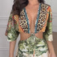 🐆 Rochie Maxi Leopard cu Nod Frontal & Detalii Tăiate 👗
