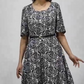 👗 Rochie cu Imprimat Floral & Centură Inclusă 🌸 | Silueta Reglabilă