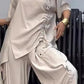 💖Set casual pentru femei – tricou cu guler rotund & pantaloni din 2 piese