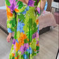 💃Rochie lejeră cu decolteu în V și imprimeu floral 🌸