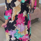 💃Rochie lejeră cu decolteu în V și imprimeu floral 🌸