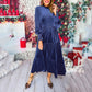 👗 Rochie luxoasă cu mâneci lungi și volane 💫