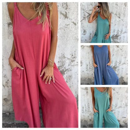 👖 Salopetă Casual Femei | Bumbac & In 🌿 | Bretele Reglabile + Buzunare | S-3XL