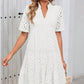👗 Rochie femei cu decolteu V & tăietură A-line 🌸 | Imprimat floral | Material fluid | S-XL