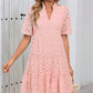 👗 Rochie femei cu decolteu V & tăietură A-line 🌸 | Imprimat floral | Material fluid | S-XL