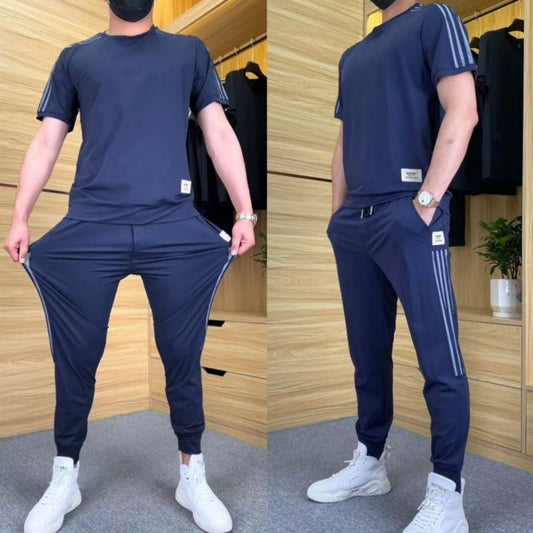 👕 Set 2 Piese Bărbați Sportiv 💪 | Material Elastic 4D | Uscare Rapidă