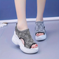 👡 Sandale Femei Toc Cuie Deschise 🌴 | Talpă Comfort | Material Respirabil