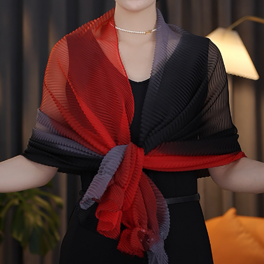🧣 Șal Feminin cu Gradient de Culoare 🌈 | Bumbac & Mătase | Ușor & Călduros