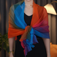 🧣 Șal Feminin cu Gradient de Culoare 🌈 | Bumbac & Mătase | Ușor & Călduros
