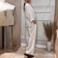 👚 Set 2 Piese Femei Modern 🌿 | Cămașă Bumbac & Pantaloni In | Casual Elegant
