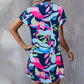 👗 Rochie Femei cu Mâneci Scurte & Nasturi 🌸 | Imprimat Floral | Bumbac Respirabil