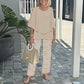 👚 Set Casual Femei: Top cu Gât Rotund & Pantaloni 🌿