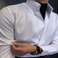 👔 Cămașă Bărbați cu Dungi Subțiri 🌊 | Stil Slim Fit | Bumbac Premium