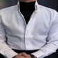 👔 Cămașă Bărbați cu Dungi Subțiri 🌊 | Stil Slim Fit | Bumbac Premium