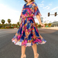 👗 Rochie Feminină Elegantă cu Imprimat Floral 🌸 | Tăietură A-line | Bumbac Premium