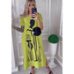 👗Femei vrac V-Neck Slit Maxi rochie——周婕