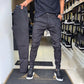 Pantaloni casual slim fit din material elastic pentru bărbați