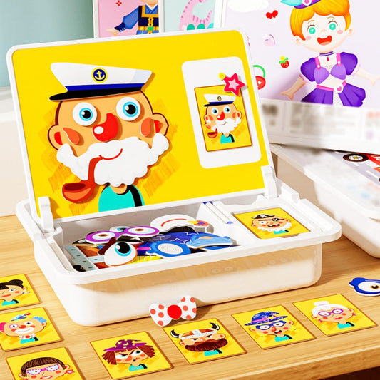 👼Set de puzzle magnetic pentru copii (include tablă de joc și tablă de desen)🎨