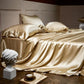 Set de 25 lenjerie de pat din mătase pură de dud de lux Momme (1x husă de pilota + 1x cearșaf de pat + 2x fețe de pernă)