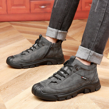 🎁Vânzare de iarnă 40% off⏳Bărbați Faux Wool Lining Sneaker din piele pentru bărbați