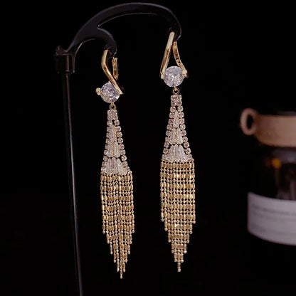 [cadou ideal] Cercei de strasuri Tassel✨
